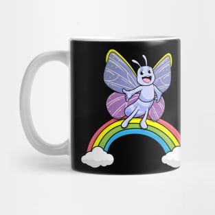 Butterfly with Rainbow and Clouds Mug